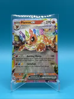 Pokemon TCG Flareon EX Prismatic Evolutions Double Rare Holo Card 014/131 SV - Image 1