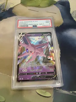 PSA 9 Espeon V #34 Pokemon Prize Pack Series 1 Promo Stamped TCG 2022 - Image 1