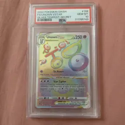 Unown VSTAR 199/195 - Pokemon TCG Silver Tempest - PSA Grade 10 SWSH - Image 1