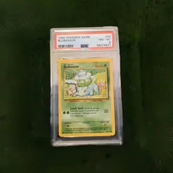 Pokemon TCG Bulbasaur Base Set 44/102 Regular Unlimited PSA 8 - Image 1