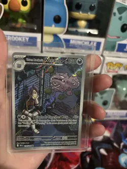 Pokemon TCG Team Rocket's Weezing 199/182 SV10 Illustration Rare Holo 130 HP - Image 1