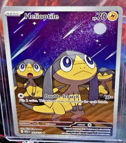 Pokemon Helioptile 143/132 ILLUSTRATION RARE FULL ART HOLO - Mega Evolution- NM - Image 1