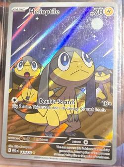 Pokemon Helioptile 143/132 ILLUSTRATION RARE FULL ART HOLO - Mega Evolution- NM - Image 2