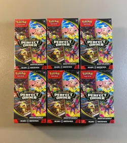 6x LOT SEALED Pokemon TCG: Mega Evolution - Perfect Order Booster Bundle Box - Image 1