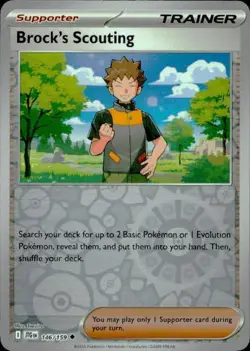 Brock's Scouting 146/159 Uncommon Journey Together Pokemon Reverse Holo NM - Image 1