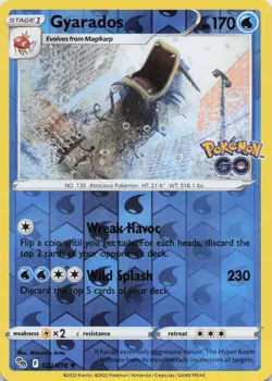 Gyarados Holo Rare Reverse Holo 2022 Pokemon GO 022/078 NM - Image 1