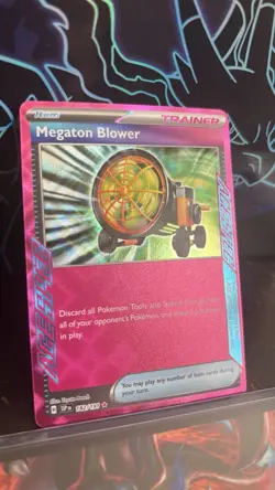 Pokemon Megaton Blower ACE SPEC Holo Trainer-Item Sv08: Surging Sparks 182/191 - Image 2