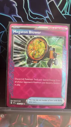 Pokemon Megaton Blower ACE SPEC Holo Trainer-Item Sv08: Surging Sparks 182/191 - Image 3