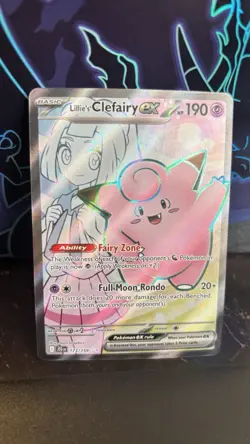 Pokemon Lillie's Clefairy EX 173/159 Sv09 Journey Together Ultra Rare Holo NM🔥 - Image 2