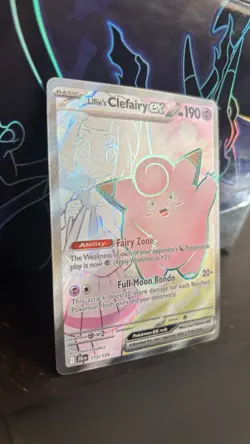 Pokemon Lillie's Clefairy EX 173/159 Sv09 Journey Together Ultra Rare Holo NM🔥 - Image 3