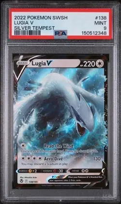 Lugia V #138 Pokemon TCG 2022 Silver Tempest Ultra Rare PSA 9 Mint - Image 1