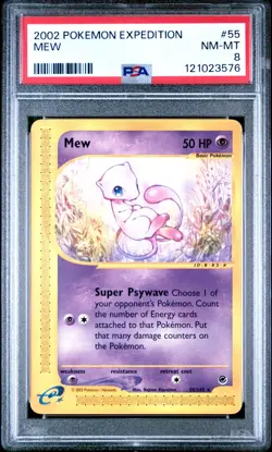 Mew (55) Expedition #055 (2002) Rare PSA 8 Pokemon - Image 1