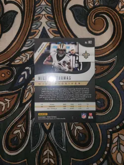 2019 Panini Prizm Michael Thomas Gold Vinyl #182 5/5 Bookend Saints SSP - Image 2
