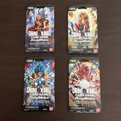 Dragon Ball Super Fusion World FB09 DUAL EVOLUTION 4x Sleeved Booster Art Set - Image 1
