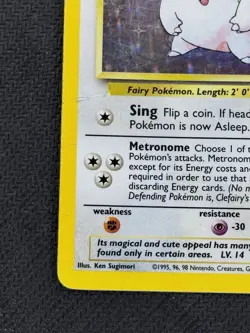 Pokemon TCG Clefairy 5/102 Base Set Holo Rare Card WOTC - Image 5