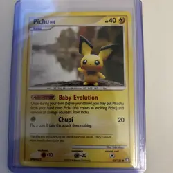 Pokemon TCG Yuka Morii Pichu Card #93/123 Mysterious Treasures 2007 - Image 1
