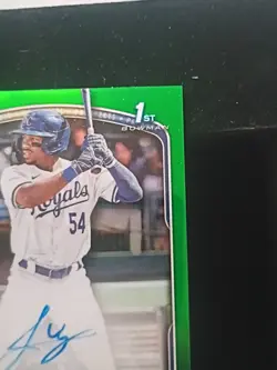 2025 Bowman Chrome Javier Vaz Auto Green Lava 11/99KC Royals 1ST Bowman On Card - Image 5