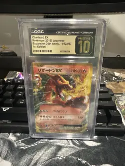 CGCPRISTINE 10 Charizard EX 012/087 CP6 20th Anniversary 1ED 2016 Japanese Card - Image 1