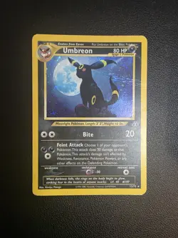 Umbreon 13/75 Neo Discovery Holo Pokemon TCG Card Unlimited DMG - Image 1