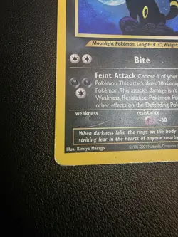 Umbreon 13/75 Neo Discovery Holo Pokemon TCG Card Unlimited DMG - Image 5
