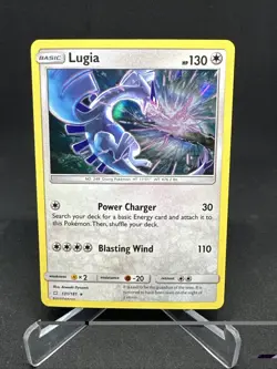 2019 Pokemon TCG Sun & Moon Team Up Lugia 131/181 Holo Rare NM Holobleed Card - Image 2