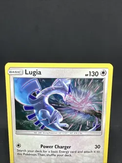 2019 Pokemon TCG Sun & Moon Team Up Lugia 131/181 Holo Rare NM Holobleed Card - Image 3