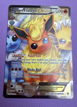 Pokemon Card - Flareon EX RC28/RC32 - Generations - Full Art Ultra Rare (NM) - Image 1