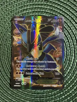 Pokemon Lucario EX XY Furious Fists Holo Card 107/111 Ultra Rare 2014 Full Art - Image 1