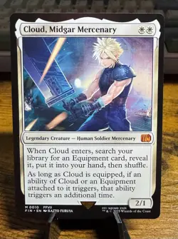 Final Fantasy MTG Magic The Gathering Cloud, Midgar Mercenary Non-Foil Rare FIN - Image 1