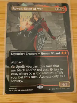 MTG Rowan, Scion Of War (Borderless) 0300 Wilds Of Eldraine M/NM Free UK P&P - Image 1