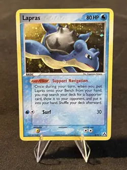 Pokemon TCG Lapras 8/92 2006 Ex: Legend Maker Holo Rare Card Damaged - Image 1