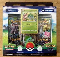 Pokemon TCG Bulbasaur Pin Collection Box Pokemon Go Sealed - Image 1