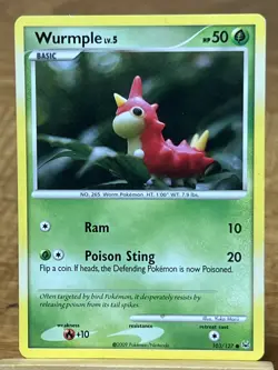 Pokemon TCG Wurmple 103/127 Platinum Common - Image 1