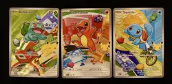 Pokemon First Partner Illustration Collection Kanto Starter Set Series 1 Promos - Image 1
