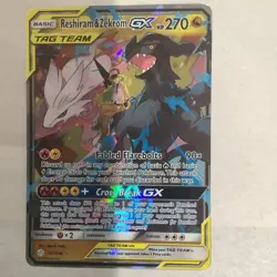 Pokemon Reshiram & Zekrom GX TAG TEAM Ultra Rare Holo SM-Cosmic 157/236 270HP - Image 1