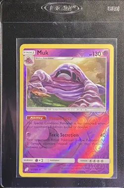 Muk Reverse Holo Rare 63/181 Pokemon TCG Sun & Moon Team UP NM Free Ship - Image 3