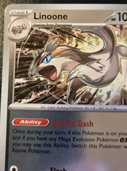 Linoone 082/094 Reverse Holo Uncommon Phantasmal Flames Pokemon TCG - Image 2
