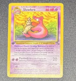Pokemon Slowbro 43/62 1st Edition Fossil Regular TCG MP - Image 1