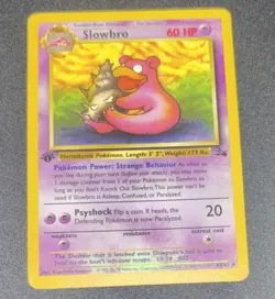 Pokemon Slowbro 43/62 1st Edition Fossil Regular TCG MP - Image 2