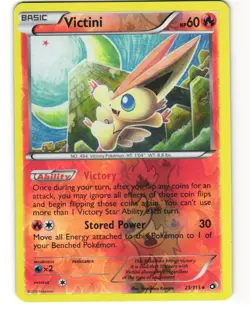 Victini Reverse Holo Pokemon TCG Legendary Treasures 23/113 LP - Image 1