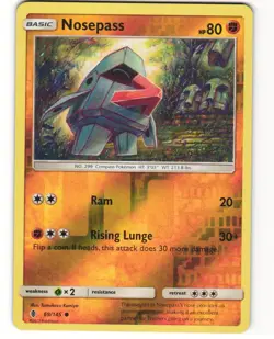 Nosepass Reverse Holo Pokemon TCG Guardians Rising 69/145 LP - Image 1
