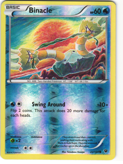 Binacle Reverse Holo Pokemon TCG Fates Collide 22/124 LP - Image 1