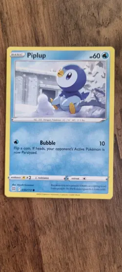 Piplup - Pokemon TCG - LP - Common - Brilliant Stars - Free UK P&P - Image 1