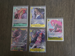 One Piece Card Game Donquixote Rosinante OP04-119 Sec + 4 other different foil - Image 1
