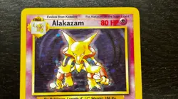 Pokemon TCG - ENGLISH BASE SET UNLIMITED RARE Alakazam Holo Card 1/02 LP / MP - Image 2