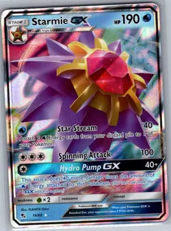 Starmie GX 14/68 Hidden Fates - Pokemon Card - NM - Image 1