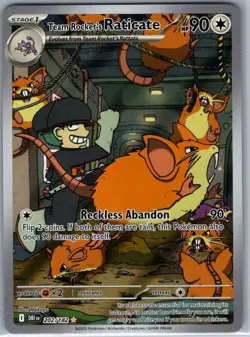 Team Rocket's Raticate 202/182 SV10: Destined Rivals - Pokemon Card - NM - Image 1
