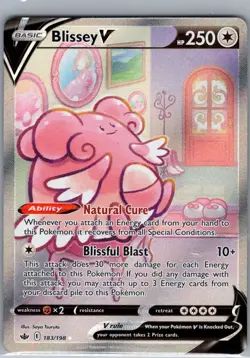 Blissey V (Alternate Full Art) 183/198 Chilling Reign - Pokemon Card - NM - Image 1
