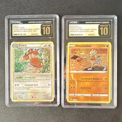 CGC Pristine 10 Dodrio & Hitmonchan Holo Trading Card Game Classic 2023 Lot - Image 1