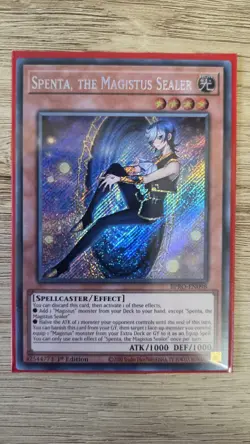 YuGiOh! Spenta, The Magistus Sealer Secret Rare BPRO-EN098 - Image 3